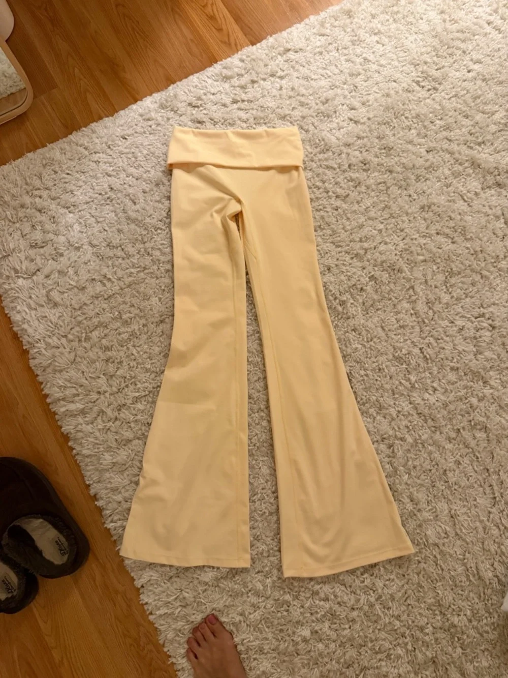 CSB form invisible scrunch fold over flare leggings - Picture 4 of 6